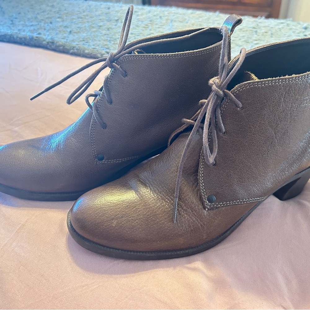Camper Dark Brown Lace-Up Booties